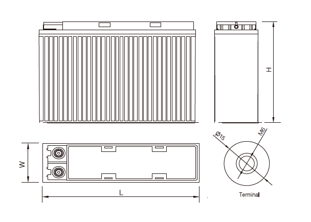 6-XFMJ狭长胶体电池（90AH-150AH）(图1)